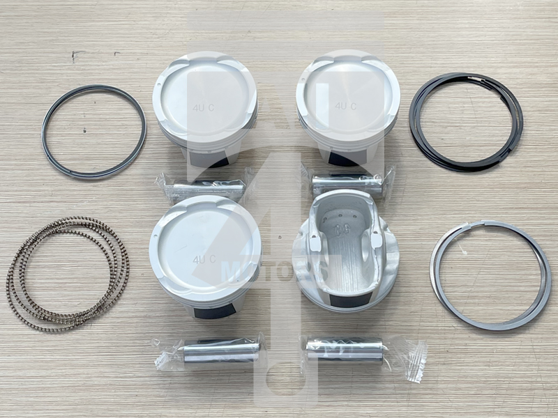 Piston (with piston rings and pin) EPNS0763050 for gasoline engine 1.4L G4LC for Hyundai / Kia